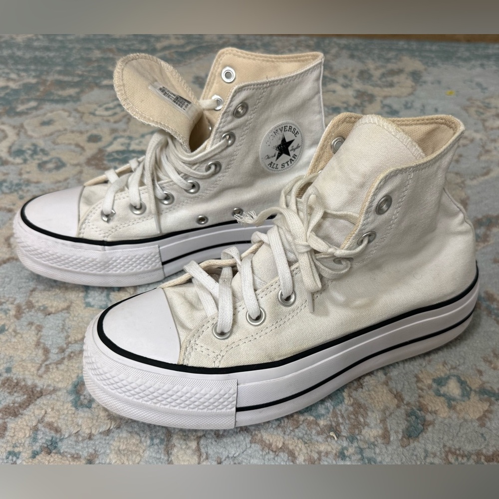 Converse High-Top platform Sneakers in White